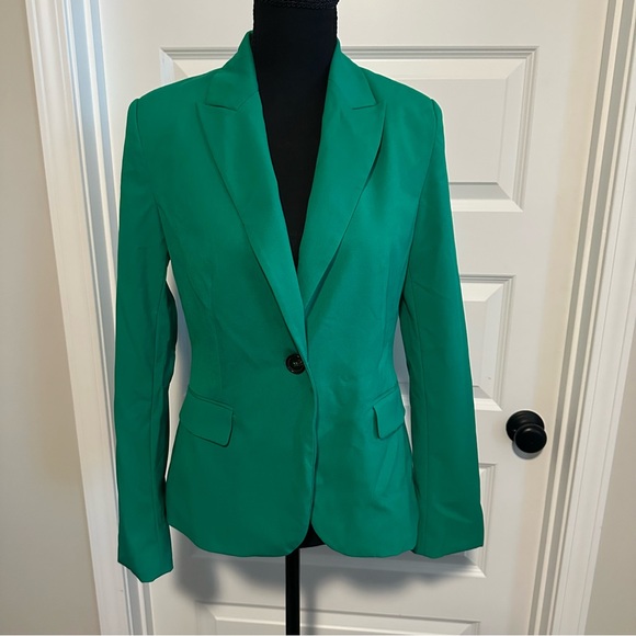 NWT ZARA EMERALD GREEN BLAZER SIZE 4 - Picture 1 of 11